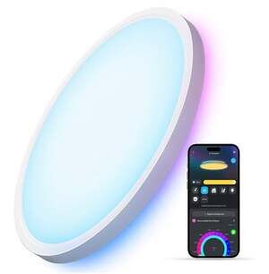 Govee Smart Ceiling Light, RGBIC 2400LM 2700K-6500K 12 Inch 1 Pack White